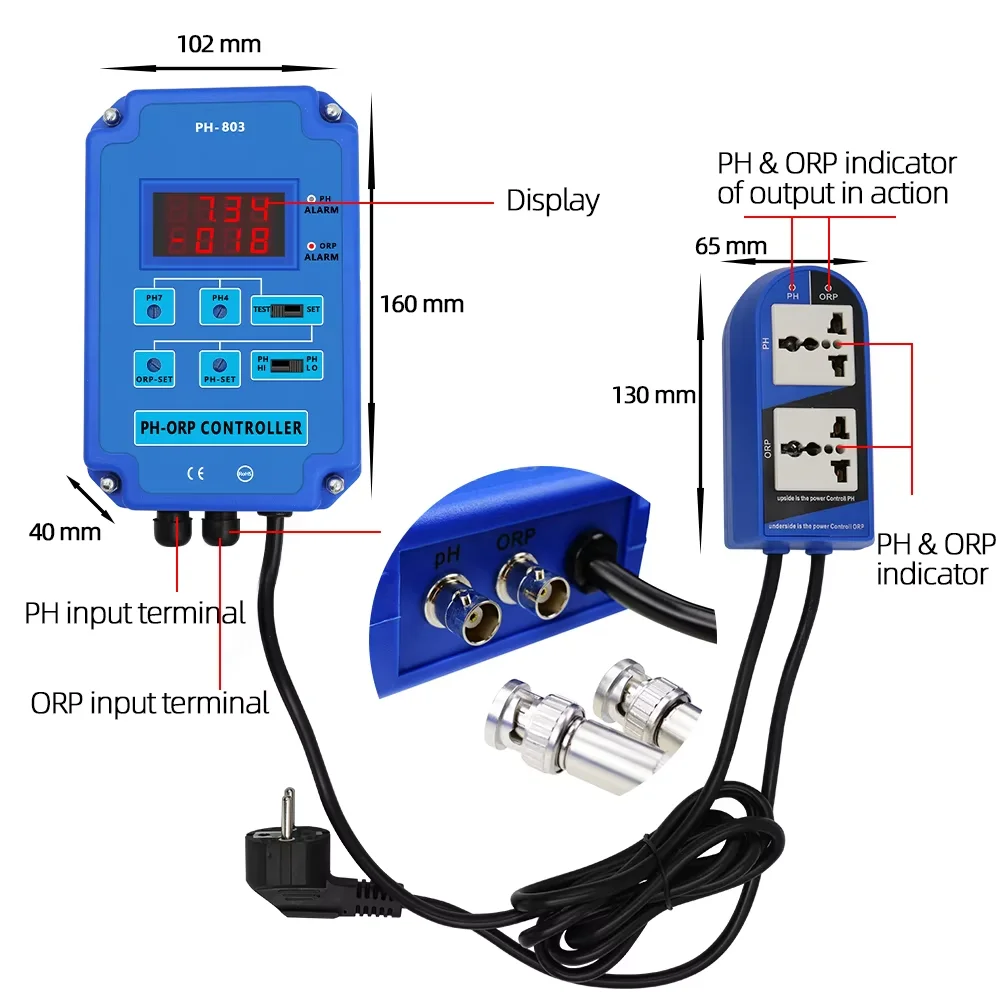Ph Meter Digital Water Tester - Controlador Digital de PH, Medidor de