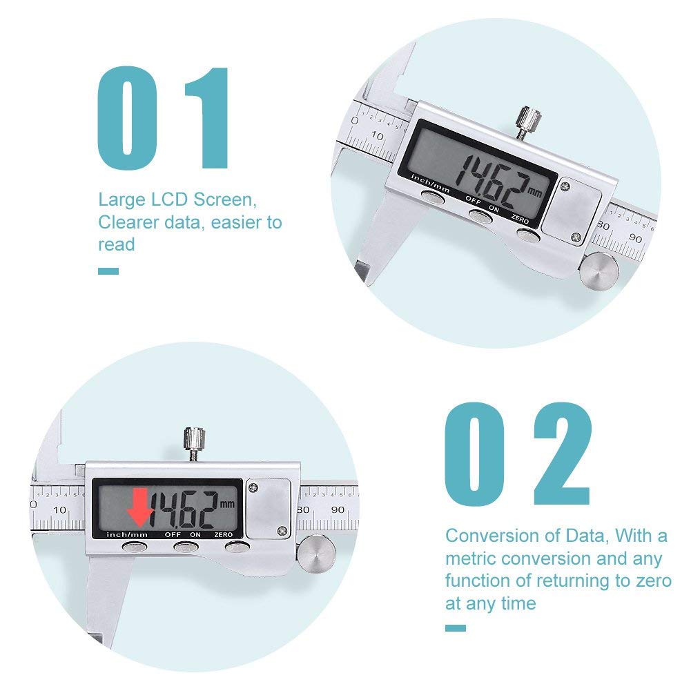 Paquímetro Vernier Digital Ele - Digital Caliper 150Mm Stainless Steel avaliação e preço