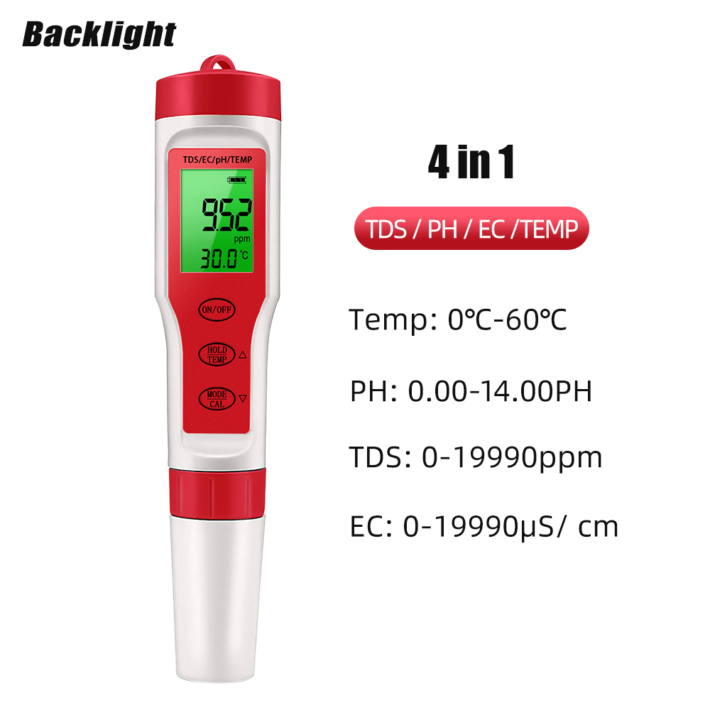 Medidor de ph tds 4 em 1, ph/t - Ph Meter Digital Water Tester avaliação e preço